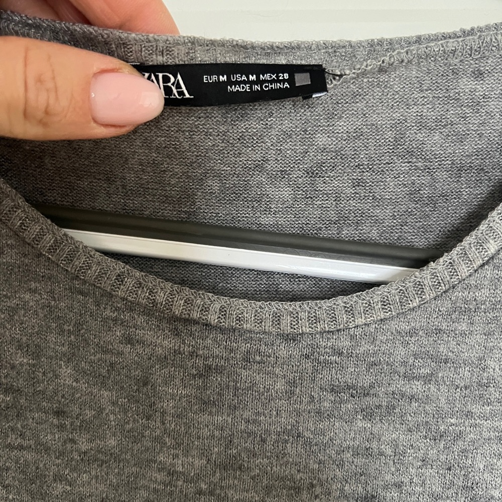 Zara Heather Gray Casual Top